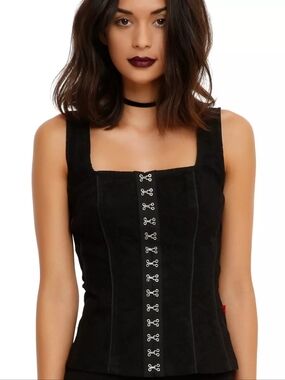 Royal Bones By Tripp Black Lace Corset Vintage Size S